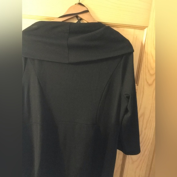 Lane Bryant Dress Cowl Neck Black - Picture 8 of 15